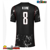 Camisa de Futebol Canadá Ismael Kone #8 Equipamento Secundário Mulheres Mundo 2026 Manga Curta
